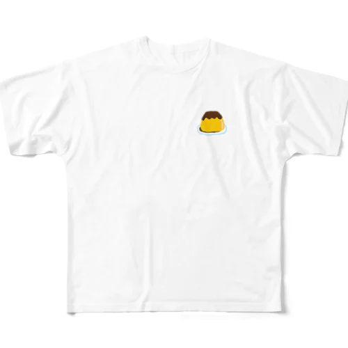 プリン食べたい フルグラフィックTシャツ