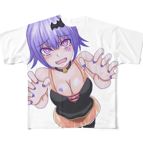 ハロウィン子 フルグラフィックTシャツ