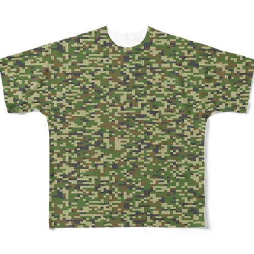 PixCamo Woodland Low visibility All-Over Print T-Shirt