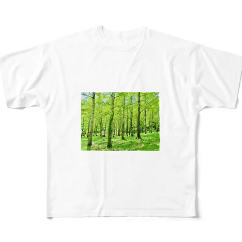 One nature フルグラフィックTシャツ