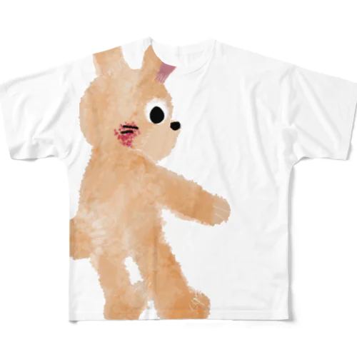 甘えんぼウサギ【ゆめかわアニマル】 フルグラフィックTシャツ