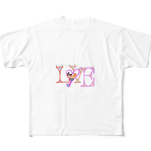 〰️loveを添えて〰️ フルグラフィックTシャツ