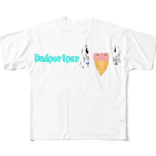 Budgerigar～セキセイインコ～ フルグラフィックTシャツ