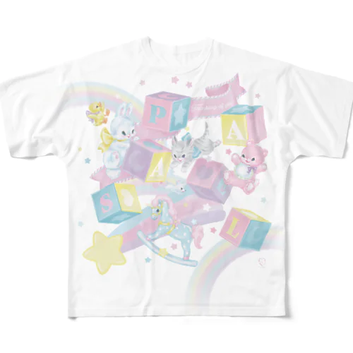 pastel animals All-Over Print T-Shirt