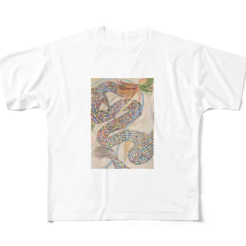 オリジナルの龍　ver.1 All-Over Print T-Shirt