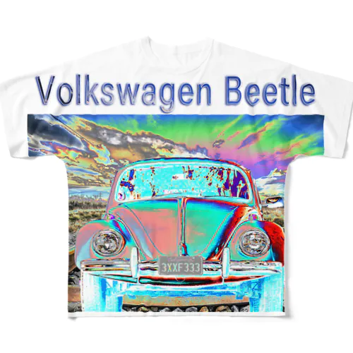 Volkswagen Beetle 풀그래픽 티셔츠