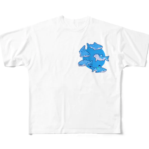 サメちゃん.com All-Over Print T-Shirt