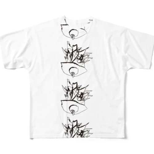 目人間【さかさ】 All-Over Print T-Shirt