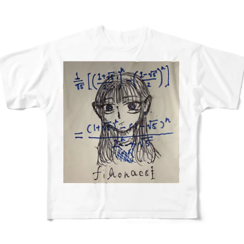 フィボナッチ フルグラフィックTシャツ