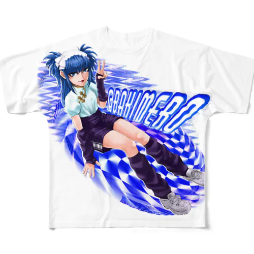 SUPERゲームガールバキちゃん フルグラフィックTシャツ