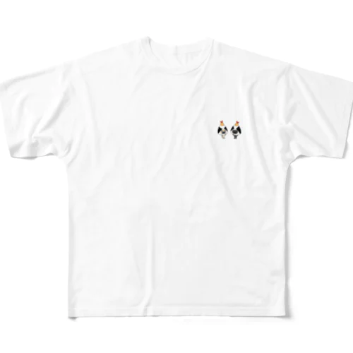 梅干海苔ちゃんねる・天むすかぶり All-Over Print T-Shirt