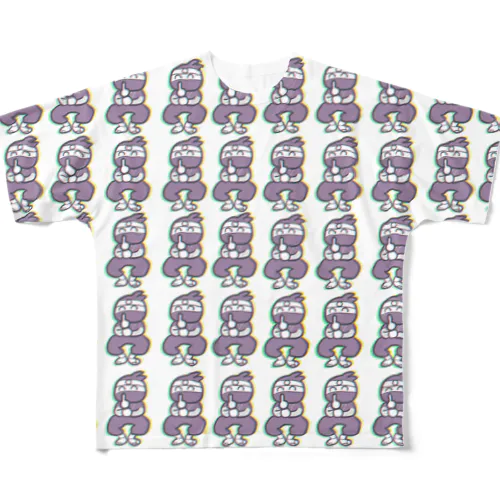 分身忍者くん All-Over Print T-Shirt