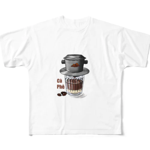 ベトナムコーヒー 풀그래픽 티셔츠