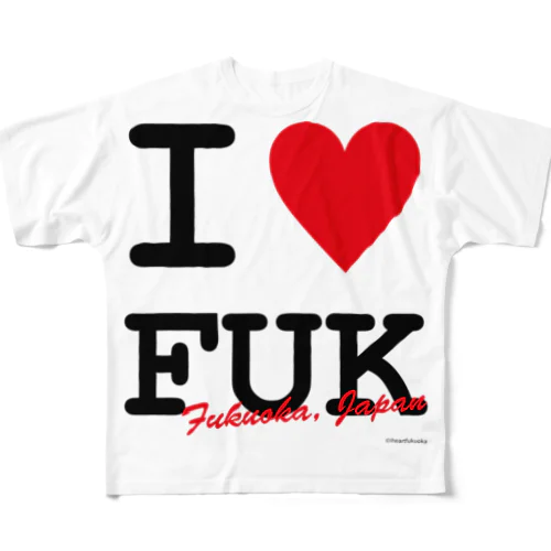 I ♥ Fukuoka All-Over Print T-Shirt