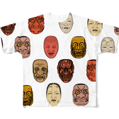 能面集合 All-Over Print T-Shirt