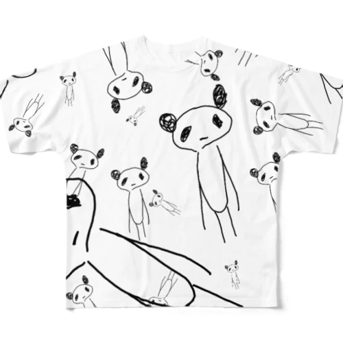 虚しさパンダ All-Over Print T-Shirt