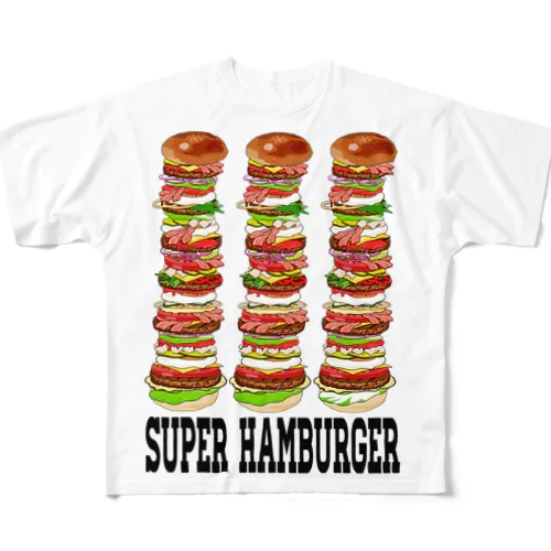 スーパーハンバーガー All-Over Print T-Shirt