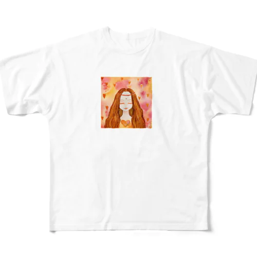 こはくの女神　LOVE フルグラフィックTシャツ