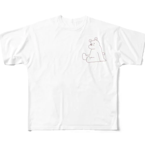 やる気ないクマ フルグラフィックTシャツ