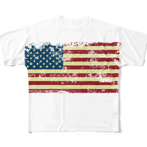 星条旗デザイン All-Over Print T-Shirt