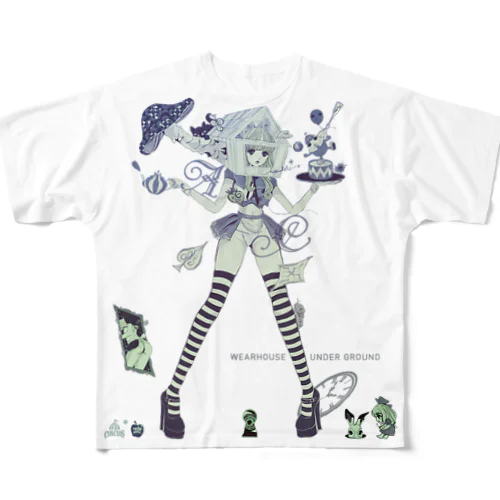 WEARHOUSE DOLL 巨大化アリス 美脚人形 All-Over Print T-Shirt