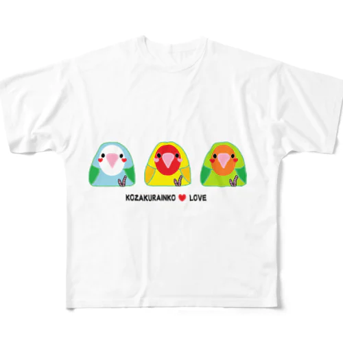 こざくらいんこ三兄弟 フルグラフィックTシャツ