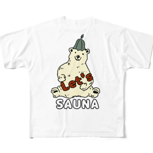 サウナ/SAUNA All-Over Print T-Shirt