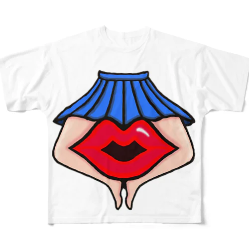 脚口唇 All-Over Print T-Shirt