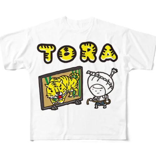 TORA きく フルグラフィックTシャツ