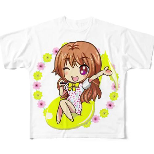 おんぷちゃんイエローVer フルグラフィックTシャツ
