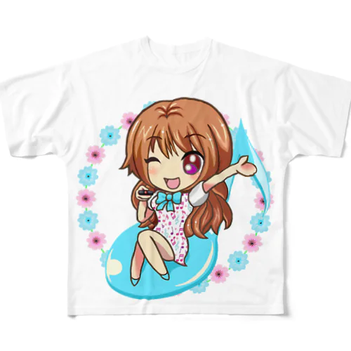 おんぷちゃんブルーVer フルグラフィックTシャツ