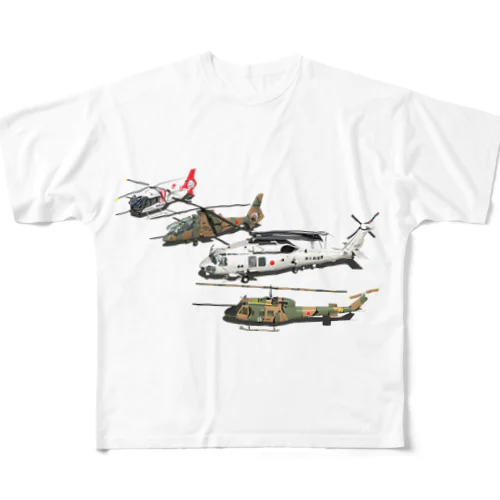 4heli1 フルグラフィックTシャツ