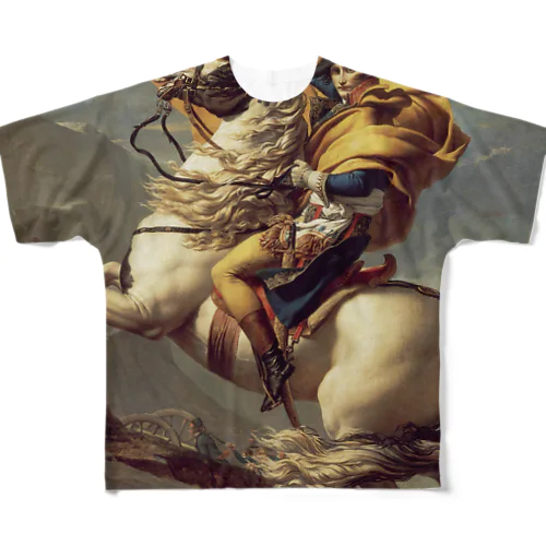 Napoleon Crossing the Alps フルグラフィックTシャツ