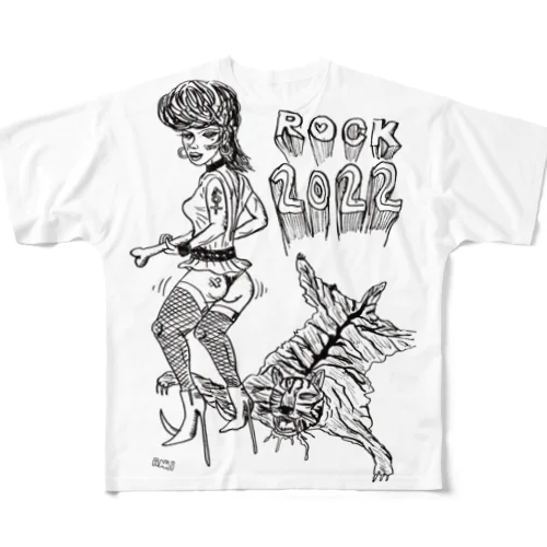 寅年ROCK フルグラフィックTシャツ