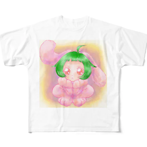 うさ耳少女 フルグラフィックTシャツ