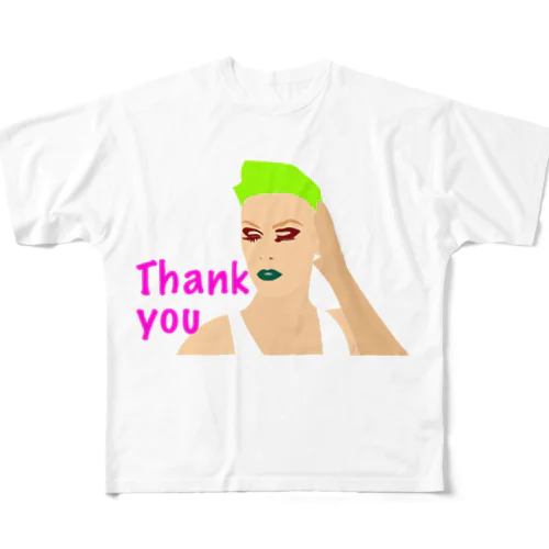 Thank you  フルグラフィックTシャツ
