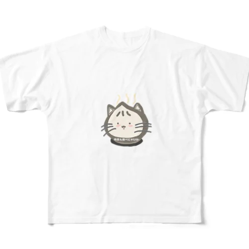 肉まん猫 フルグラフィックTシャツ