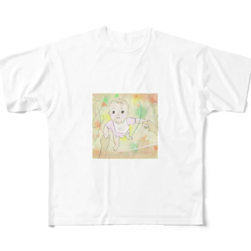 芽生え フルグラフィックTシャツ