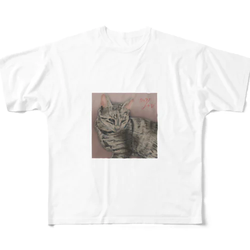 あずき猫 フルグラフィックTシャツ