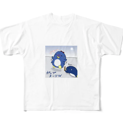 空飛ぶペンギン 풀그래픽 티셔츠
