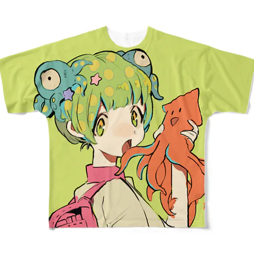 たこ フルグラフィックTシャツ