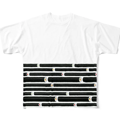 巻き寿司ボーダー All-Over Print T-Shirt