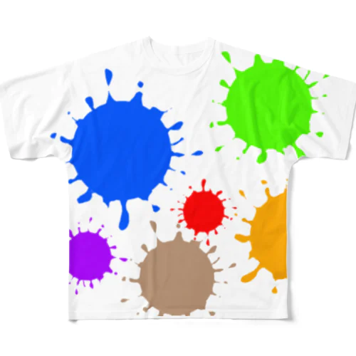 Drop colors  フルグラフィックTシャツ