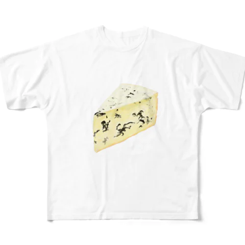 ブルーチーズ　 All-Over Print T-Shirt