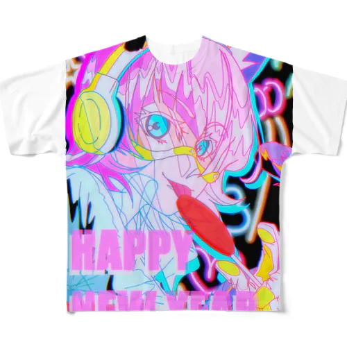 サイバーお虎ﾁｬﾝ2 All-Over Print T-Shirt