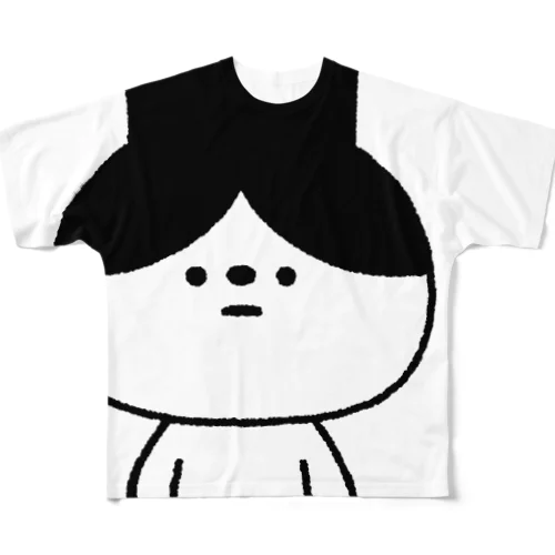 量産うさぎ はちわれ All-Over Print T-Shirt