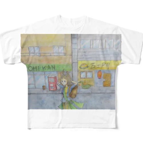 アイビータウン フルグラフィックTシャツ