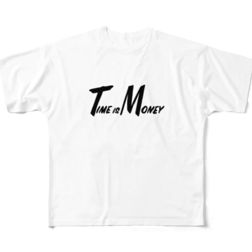 TIME IS MONEY フルグラフィックTシャツ