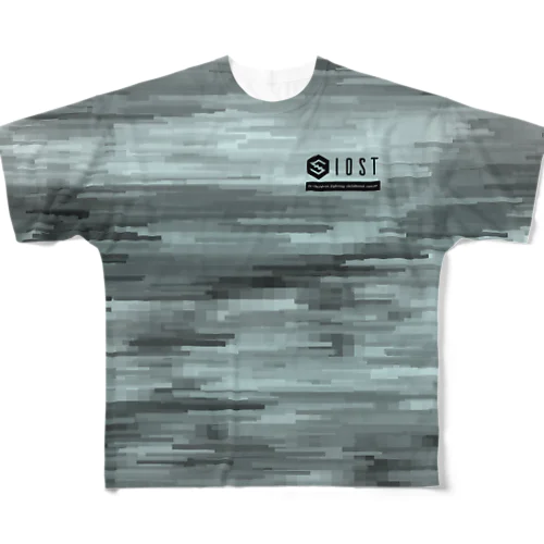 IOST【迷彩ライトブルー】 All-Over Print T-Shirt