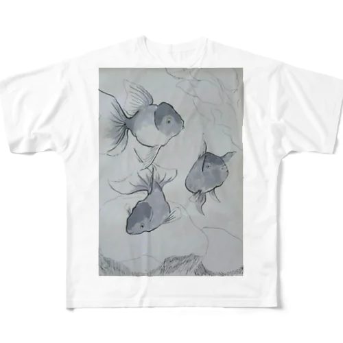 金魚 フルグラフィックTシャツ